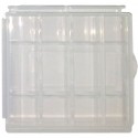 Estuche organizador de plástico BLANCO para 4 Pilas AA / AAA