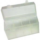 Estuche organizador para 4 Pilas 9V Blanco Transparente