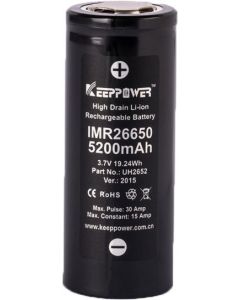 Batería de Litio KeepPower 26650 3,7V 5200mAh Li-ion