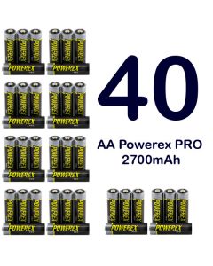 Pack PRO40 40 x Pilas recargables AA Powerex PRO 2700 mAh